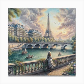 Paris Bridge 1 Canvas Print