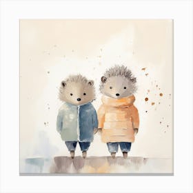 Cute Hedgehogs Canvas Print