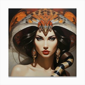 Snake Woman Art 08 1 Canvas Print