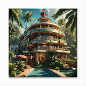 Tropical House Canvas Print