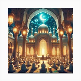 Muslim Prayerلمشاعر الروحانية في رمضان 10 Canvas Print