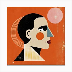 Woman'S abstract Face Canvas Print