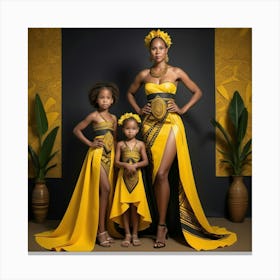 African Family Portrait 1 Canvas Print