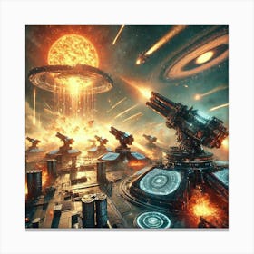 A Futuristic Science Fiction Depiction Of Solarfor 3 Canvas Print