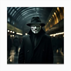 V For Vendetta anonymous 1 Canvas Print