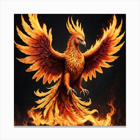 A Phoenix Rising From The Ashes Embodying Rebirth And Resilience 6 Canvas Print