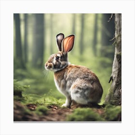 Rabbit In The Forest 127 Canvas Print