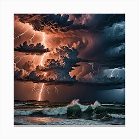 Lightning In The Sky Canvas Print