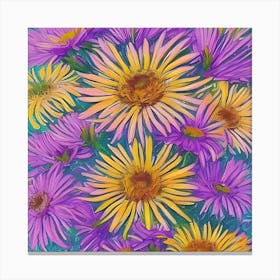 Aster Flowers 13 Canvas Print