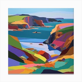 Colourful Abstract Pembrokeshire Coast National Park Wales 2 Canvas Print
