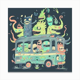 Monster Bus Canvas Print