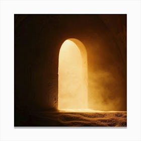 Light Shining Through A Door Canvas Print