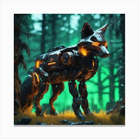 Robot Wolf 2 Canvas Print