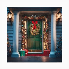 Christmas Door 132 Canvas Print