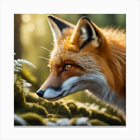 Fox In The Forest 58 Canvas Print
