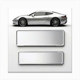 Mock Up Blank Plates Vehicle Customizable Registration Auto Metal Template Unprinted Clea (29) Canvas Print