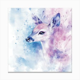 Deer Watercolor Painting 2 Canvas Print