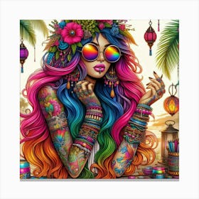 Hawaiian Girl Canvas Print