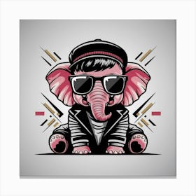 Hip Hop Elephant Canvas Print