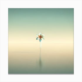 Single Flower In The Water Canvas Print