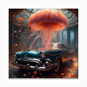 Jellyfish Car Canvas Print