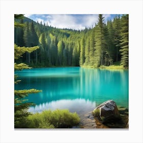 Turquoise Lake 5 Canvas Print