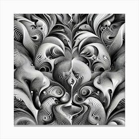 Black and White Abstract Art 294 Canvas Print