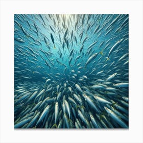 School Of Sardines 2 Canvas Print