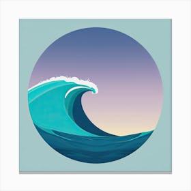 Tsunami Tidal Wave Wave Minimalist Ocean Sea 4 Canvas Print