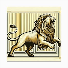 Wall artLion Roaring Canvas Print