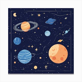 Space Background (1) Canvas Print