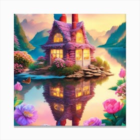 House By The Lake Canvas Print