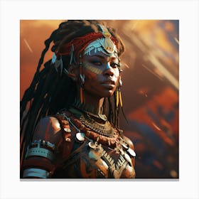 Black Widow Warrior Canvas Print