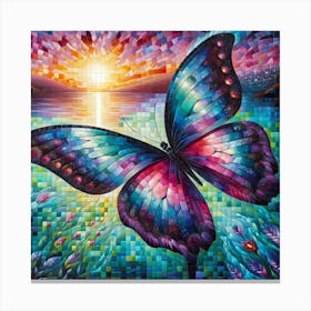 Butterfly At Sunset 1 Canvas Print