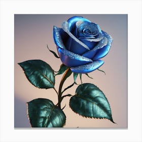 Blue Rose wall art Canvas Print