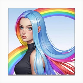 Rainbow Girl Canvas Print