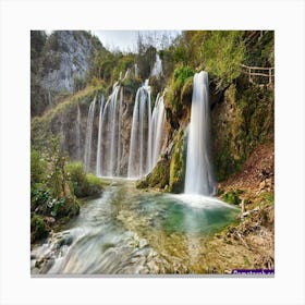 Waterfalls In Plitvice Lakes Canvas Print