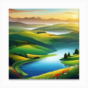 Landscape Painting 231 Canvas Print