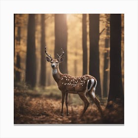 Deer exploring Canvas Print