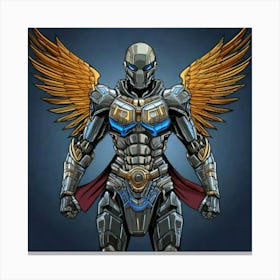 Firefly Battle Worn Cyborg Superhero With Steel Wings 98032 (2) Canvas Print