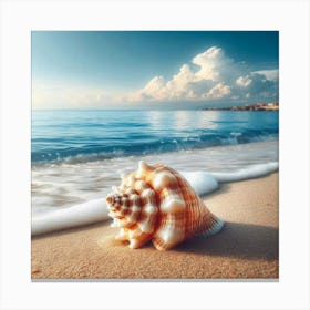 Sea Shell On The Beach 1 Canvas Print