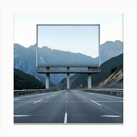 Mock Up Blank Billboard Roadside Advertising Large Outdoor Customizable Template Unprinted (8) Canvas Print