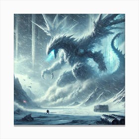 A Futuristic Sci Fi Depiction Of Blizzard Strike I Canvas Print