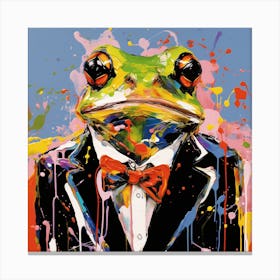 Frog In A Suit Canvas Print