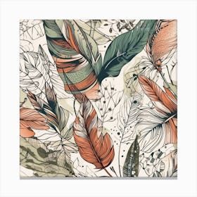 Feathers Pattern Canvas Print
