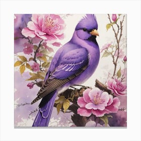 Purple Bird Canvas Print