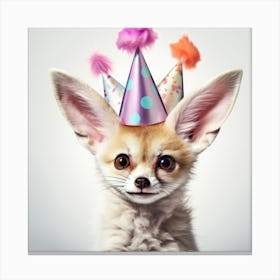 Birthday Fox 4 Canvas Print