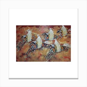 Four Horsemen On Horseback Canvas Print