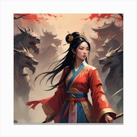 Chinese Warrior 1 Canvas Print