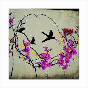 Birds And Flowers 3 Toile